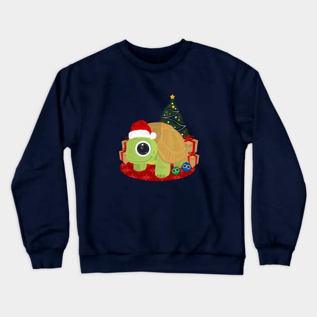 Christmas - Turtle Crewneck Sweatshirt by adamzworld